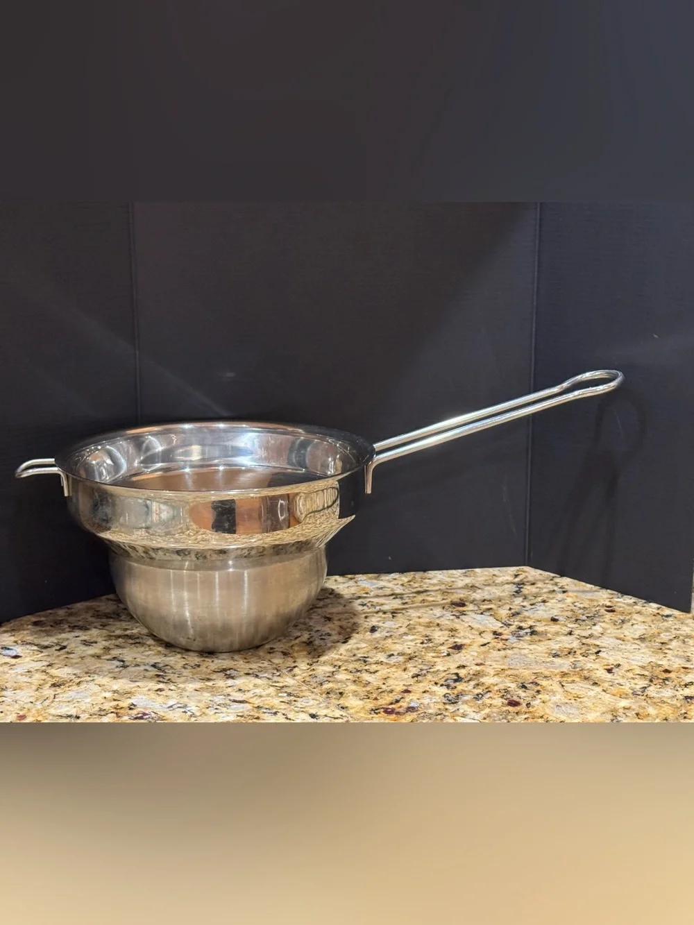Stainless Steel Double Boiler Insert - Silver- 8.5” top diameter : clean